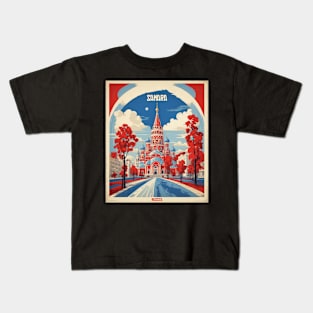 Samara Russia Vintage Tourism Travel Poster Kids T-Shirt